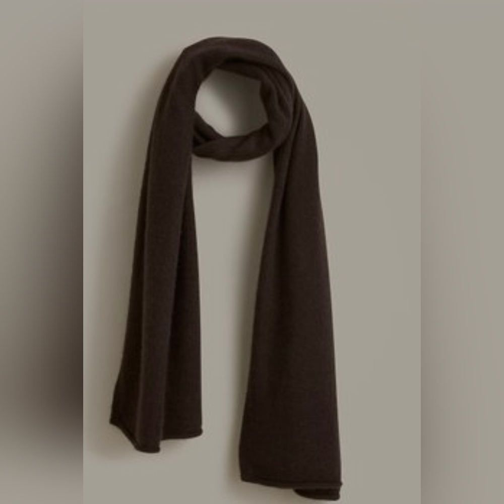 J. Crew Cashmere Scarf - Chocolate/Dark Choclate